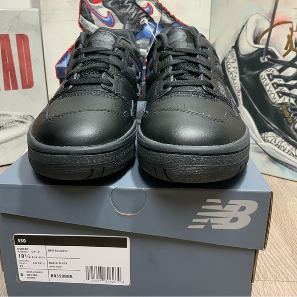 New Balance 550 Triple Black BB550BBB Sizes 10.5 Available Brand New - Picture 5 of 11